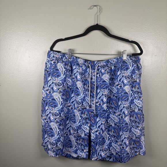 PETER MILLAR‎ Shorts Seaside Paisley Bathing Swim Trunks Lined Missing Size - Picture 1 of 15